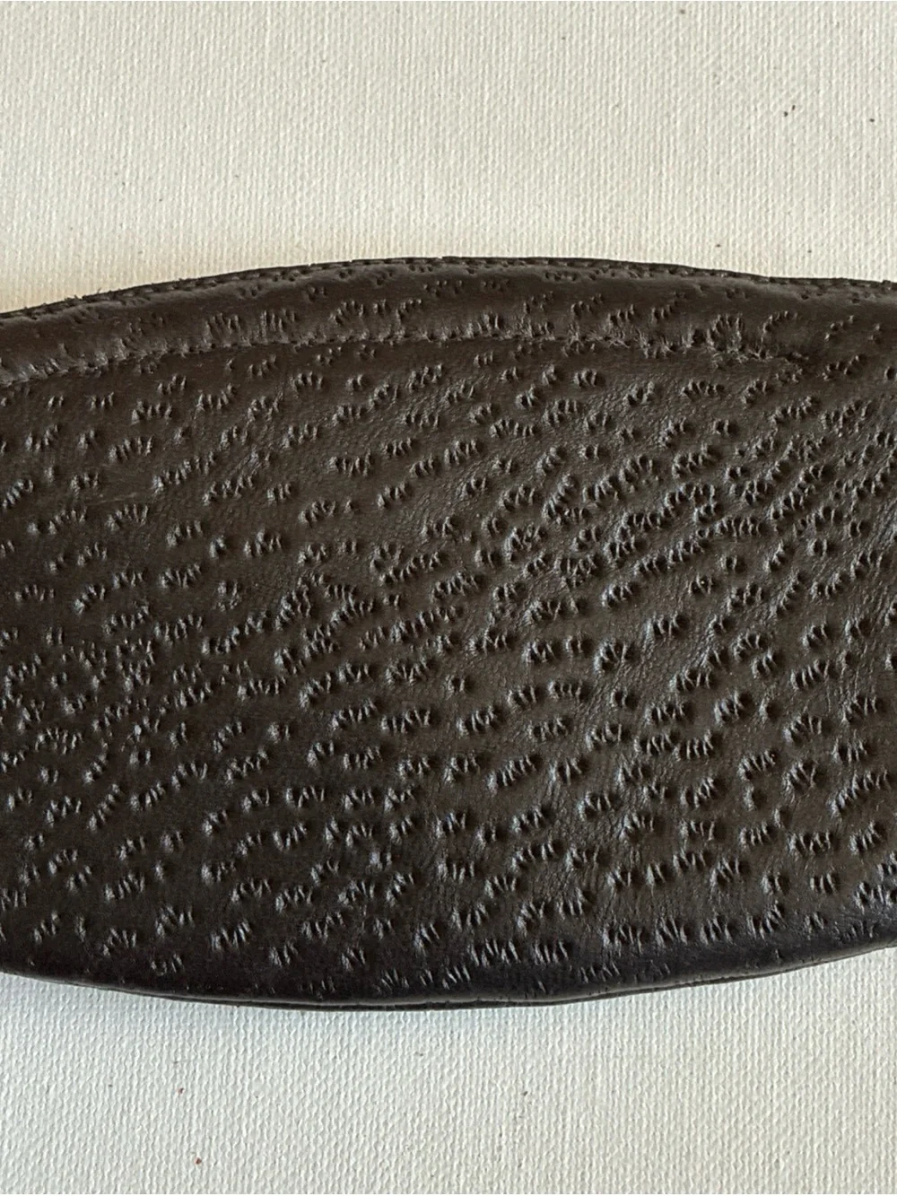 VNTG 1940s-Rogers Air Tite-Tobacco Pouch Imported Sheepskin Dark Brown Gold Zip